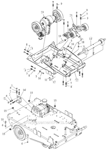 Page V Diagram and Parts List for MK-4030KB  MK Diamond Concrete Saw